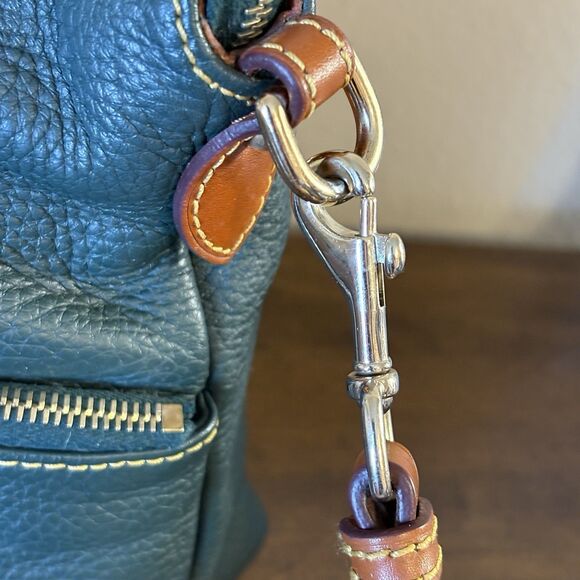 Dooney & Bourke Dillen Large Forest Green Zipper Pocket HOBO Sac Shoulder Bag - Picture 4 of 16